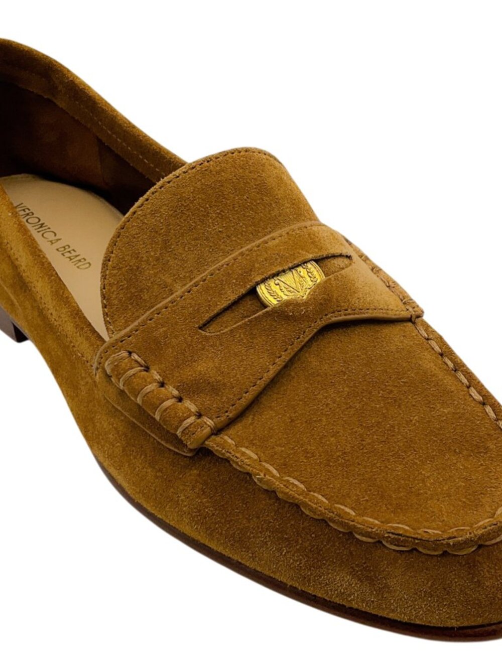 Veronica Beard Hazelwood Brown Suede Penny Loafers - Picture 1 of 8